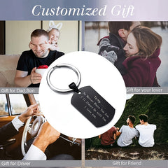 Personalized Men's Keychain Gift Stainless Steel Personalized Birthday Gift