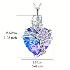 Tree of Life Cremation Jewelry Keepsake Urn Necklace for Pet Ashes