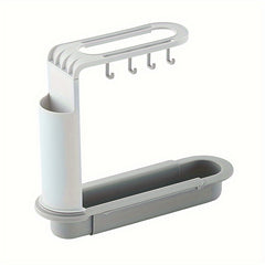 Sink Drain Rack Storage Basket Telescopic Sink Shelf Kitchen Organizer