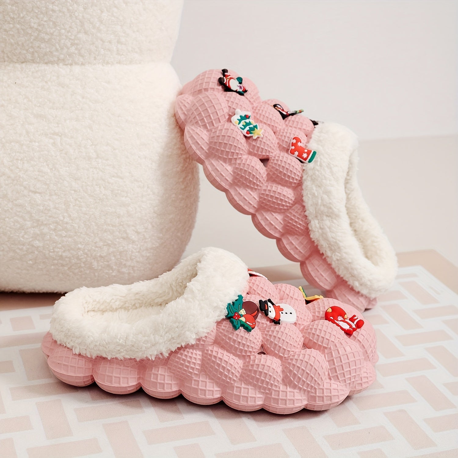 Boys Cartoon Fleece House Shoes - Cozy Non Slip Indoor Shoes