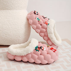 Boys Cartoon Fleece House Shoes - Cozy Non Slip Indoor Shoes