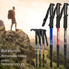 Aluminum Hiking Stick with T Curved Handle