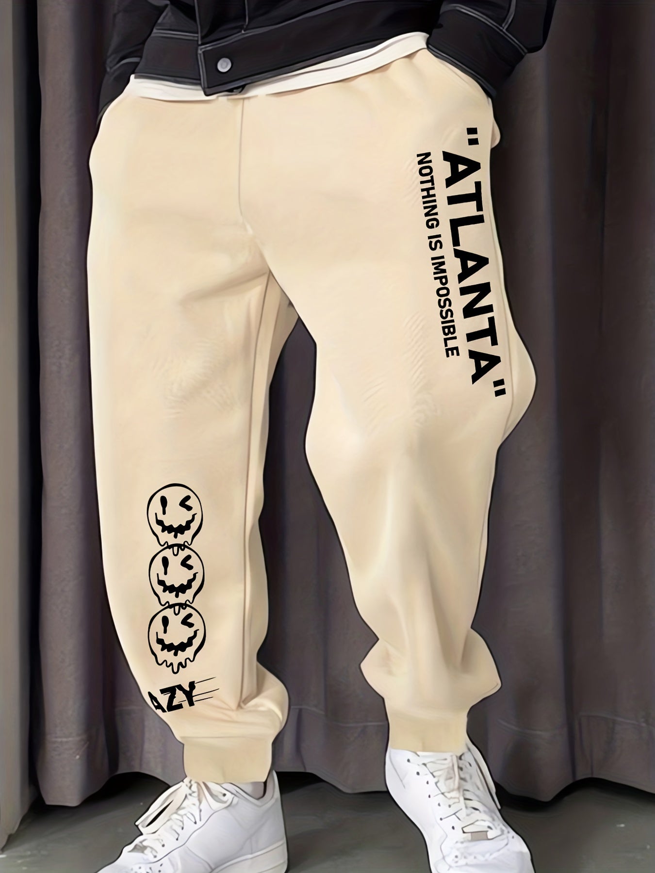 Men's Drawstring Sweatpants Loose Fit Casual Joggers