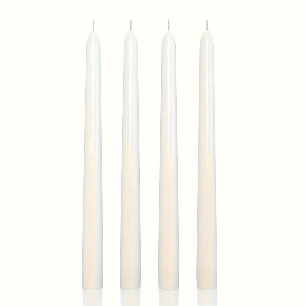 4pcs Smokeless Tapered Home Candles, 8-Hour Burn, for Home Decoration