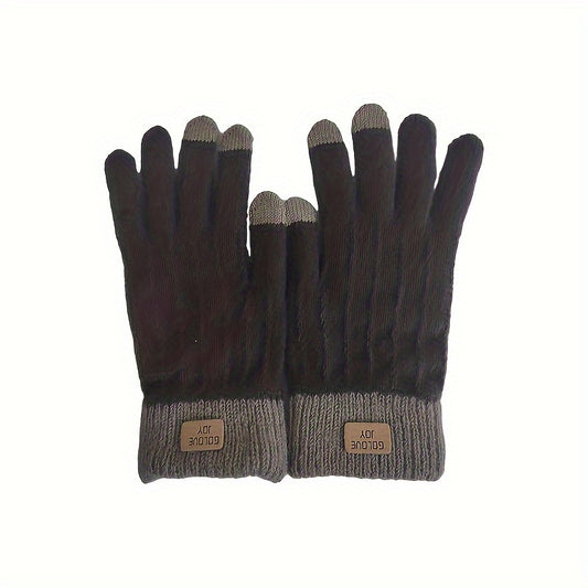 Stretch Knitted Full Finger Touch Screen Gloves