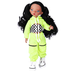Pink Doll 360 Jointed Doll with 4 Outfits Fashionable Collectible Gift for Girls