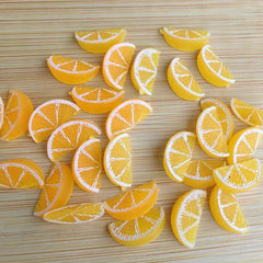 2pcs Mini Orange Slices DIY Cream Glue Material Pack