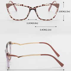 Tortoiseshell Retro Clear Lens Metal Temple Glasses