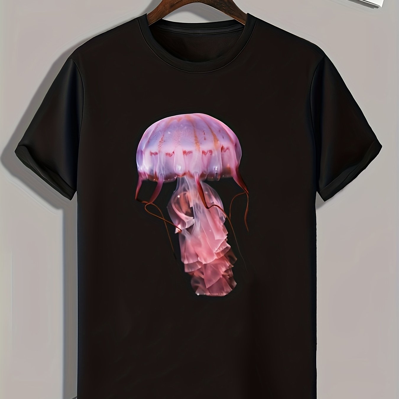 Jellyfish Print Men's Graphic T-shirt for Summer