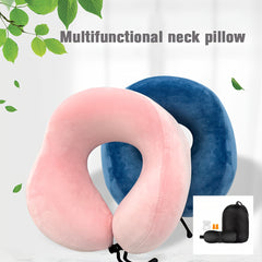 U-Shaped Travel Pillow with Storage Bag, Eye Mask, Earplugs