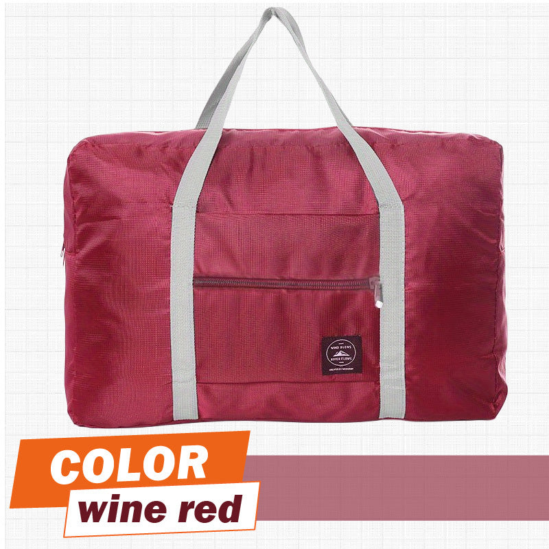 Foldable Travel Polyester Storage Bag Large Capacity Zipper Luggage
