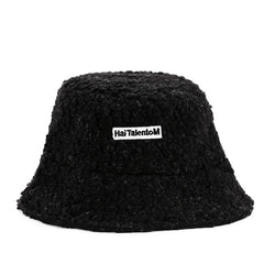 Plush Bucket Hat for Outdoor Casual Wear