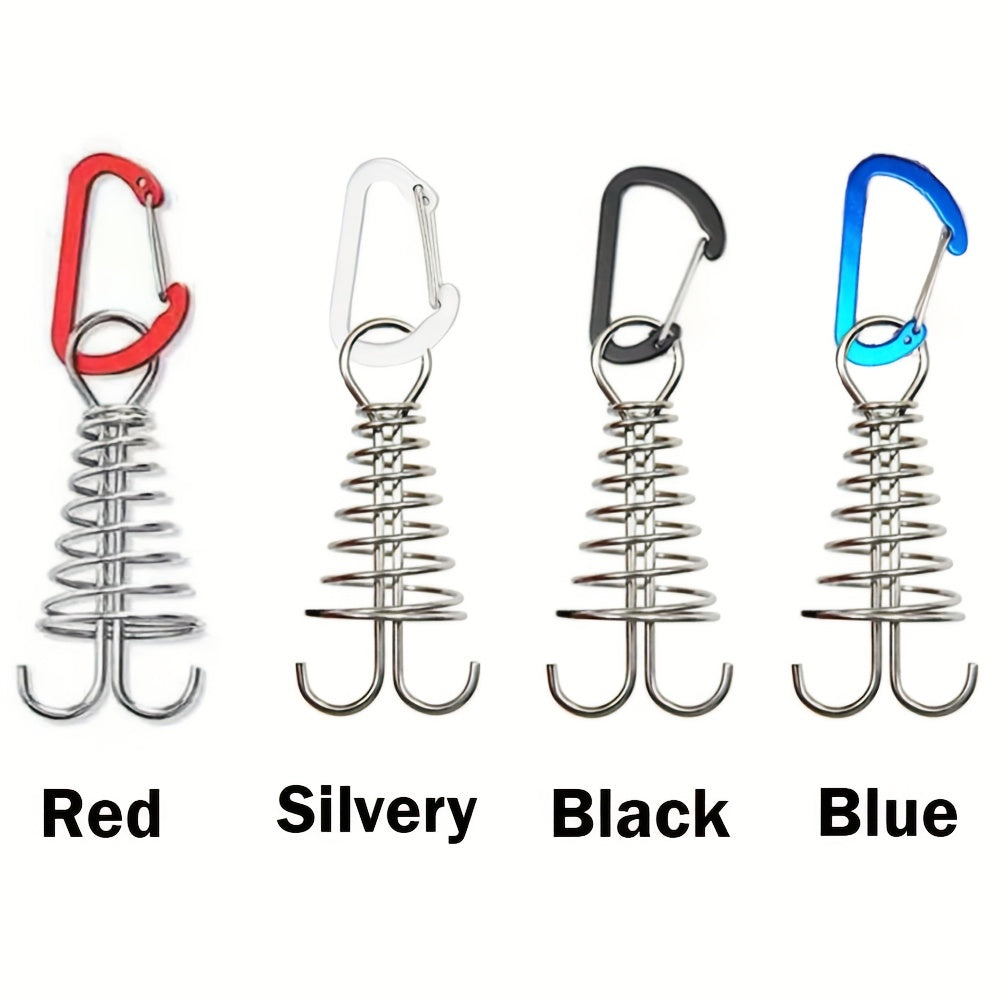 4pcs Spiral Spring Octopus Deck Nails With Hooks