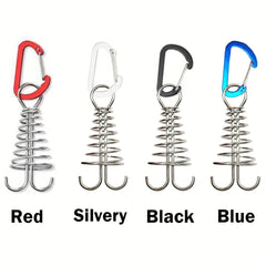 4pcs Spiral Spring Octopus Deck Nails With Hooks