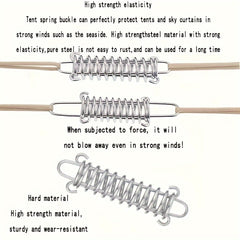 6pcs Stainless Steel Spring Buckle for Camping Tent