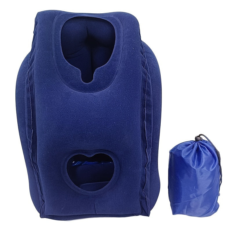 Inflatable Travel Pillow for Airplane Car Office - Sleep Comfortably Anywhere