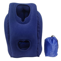 Inflatable Travel Pillow for Airplane Car Office - Sleep Comfortably Anywhere