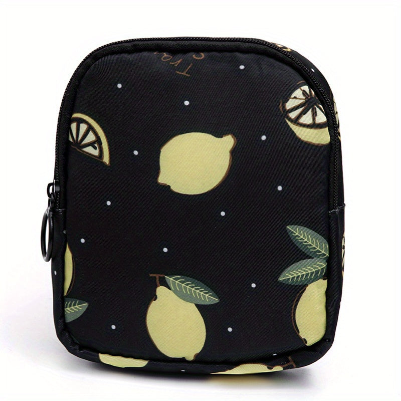 Cartoon Pattern Storage Bag Sanitary Napkin Zipper Pouch