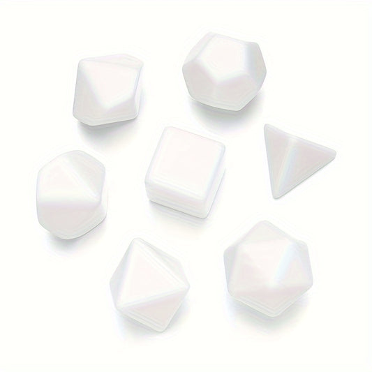 7pcs Blank Diy Dice For Party Family Games Polyhedron Dice