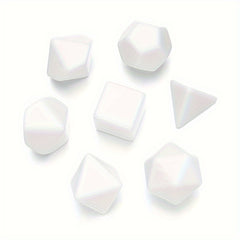 7pcs Blank Polyhedral Gaming Dice Set DIY Engravable Dice