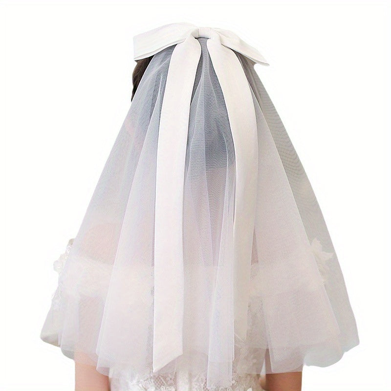 Floral Embroidered Bridal Veil with Long Tail