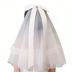 Floral Embroidered Bridal Veil with Long Tail