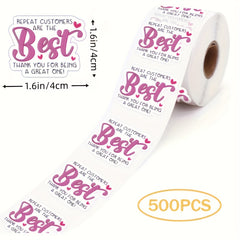 500 Thank You Stickers Bakery Craft Envelope Gift Packages