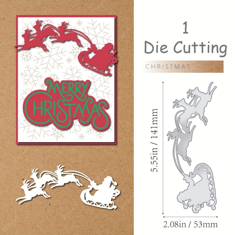 1pc Christmas Santa Claus Scrapbooking Metal Die Cut