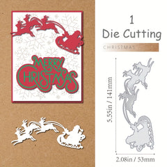 1pc Christmas Santa Claus Scrapbooking Metal Die Cut