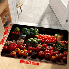 Pepper Pattern Rug Fruit Vegetable Floor Mat Polyester Carpet