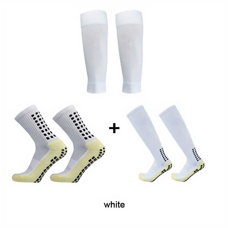 3 Pairs Soccer Grip Socks Football Socks Set for Competition & Training