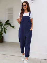 Sleeveless Jumpsuit With Pockets Women's Clothing