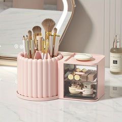 360 Degree Rotating Makeup Brush Storage Box