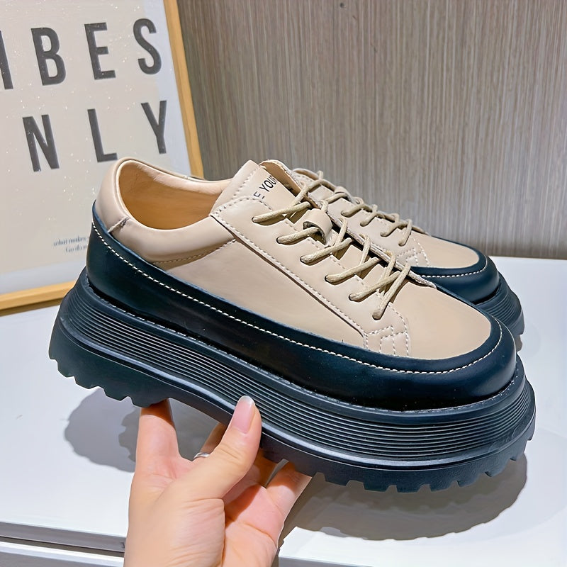 Women's Thick Bottom Faux Leather Outdoor Shoes