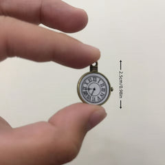 3pcs Mini Retro Clocks for Dollhouse Decoration Collection