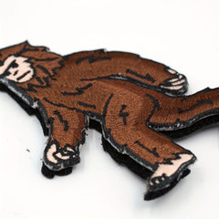 Hominid Funny Morale Patches - Embroidered Applique Fastener Hook & Loop Emblem