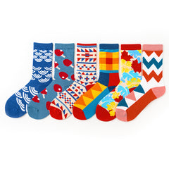 6 Pairs Funny Cozy Unisex Cotton Socks