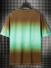 Men's Ombre Short Sleeve T Shirt Comfy Loose Tees