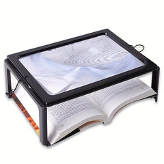 3X Large Full Page Magnifying Glass With LED Lights