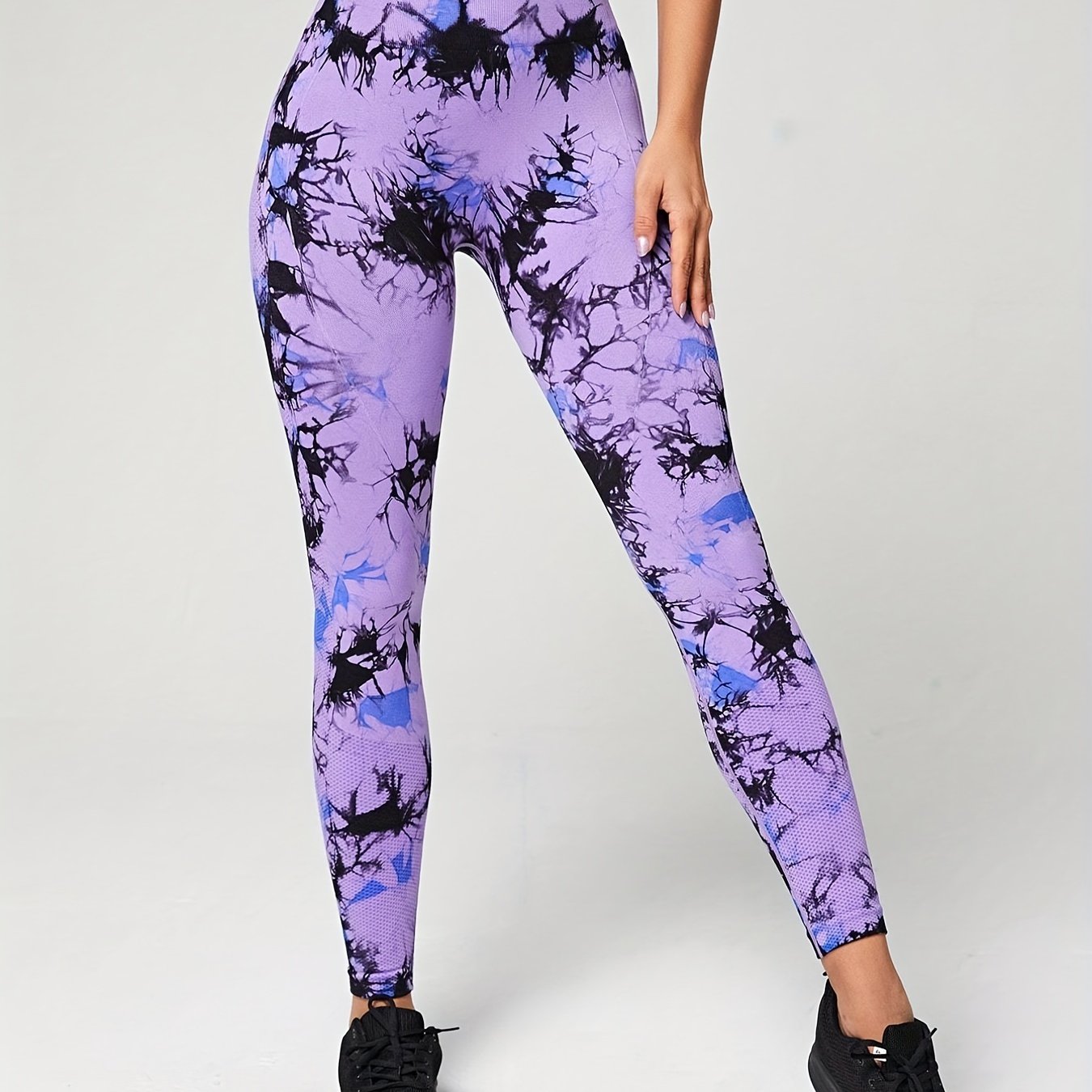 Tie Dye Sports Seamless High Waist Yoga Leggings
