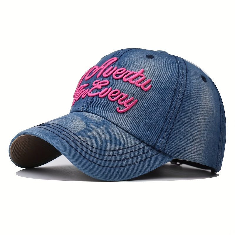Letter Embroidery Baseball Cap Vintage Sun Hat Adjustable