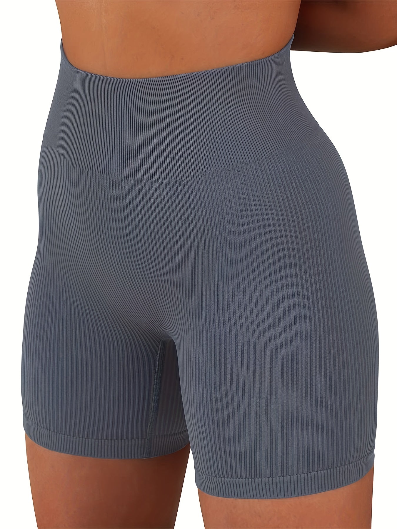 Ribbed Yoga Sports Shorts High Waist Stretchy Sexy Shorts