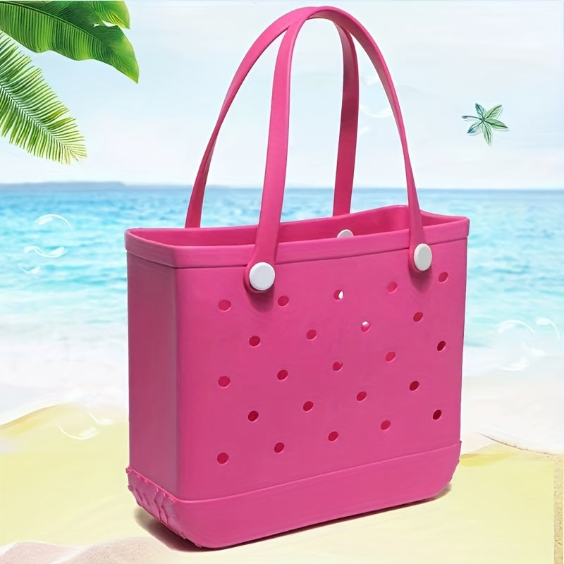 Large Beach Tote Bag Washable Open Hollow Handbag