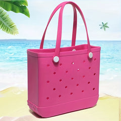 Large Beach Tote Bag Washable Open Hollow Handbag