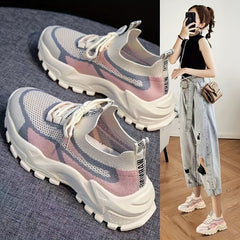 Women's Knitted Running Shoes Lightweight Sports Footwear