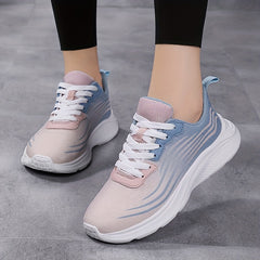 Women's Gradient Soft Running Shoes Non Slip Outdoor Sneakers