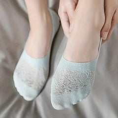 9 Pairs Floral Lace Ankle Socks Lightweight & Breathable Low Cut Invisible Socks