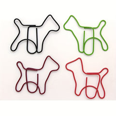 24pcs Puppy Paperclips Colorful Animals Curved Pins Study Office Supplies