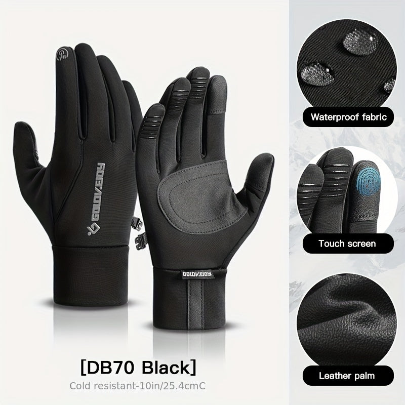Winter Cycling Gloves Warm Waterproof Touch Screen Ski Gloves