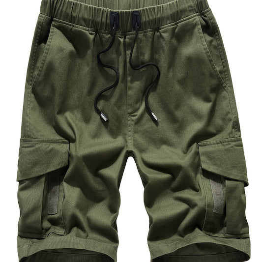 Men's Drawstring Cargo Shorts for Summer and Beach